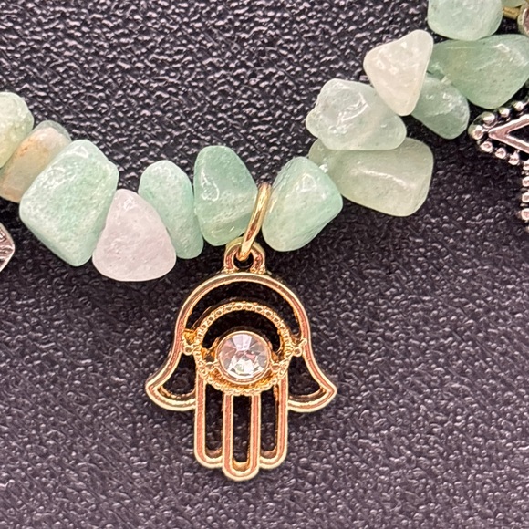 Torrid Green Stone Charm Necklace NWT MSRP $20 - Picture 4 of 6